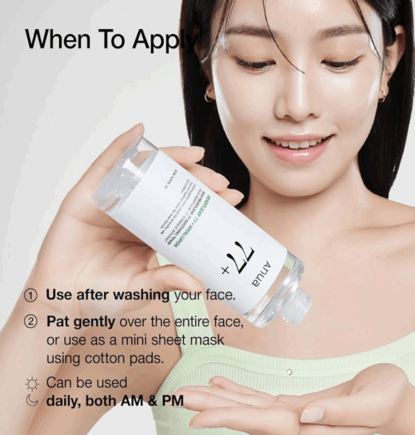 Anua Heartleaf 77% Soothing Toner + 3 Garnier SkinActive - Image 2