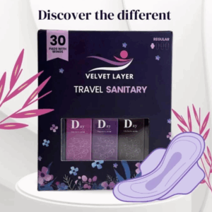 Velvet Layer Cotton Sanitary Pads, 30 regular size