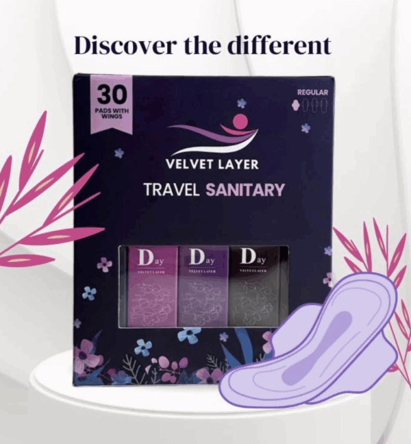 Velvet Layer Cotton Sanitary Pads, 30 regular size